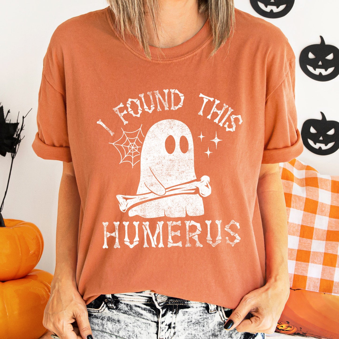 I Found This Humerus Retro Halloween Comfort Colors Tshirt