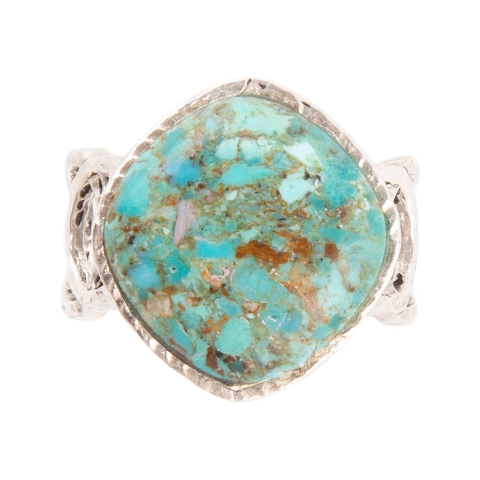 Hypnosis Blue Turquoise Sterling Silver Ring