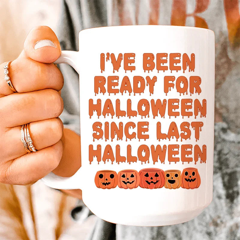 Halloween Ready Ceramic Mug 15 oz