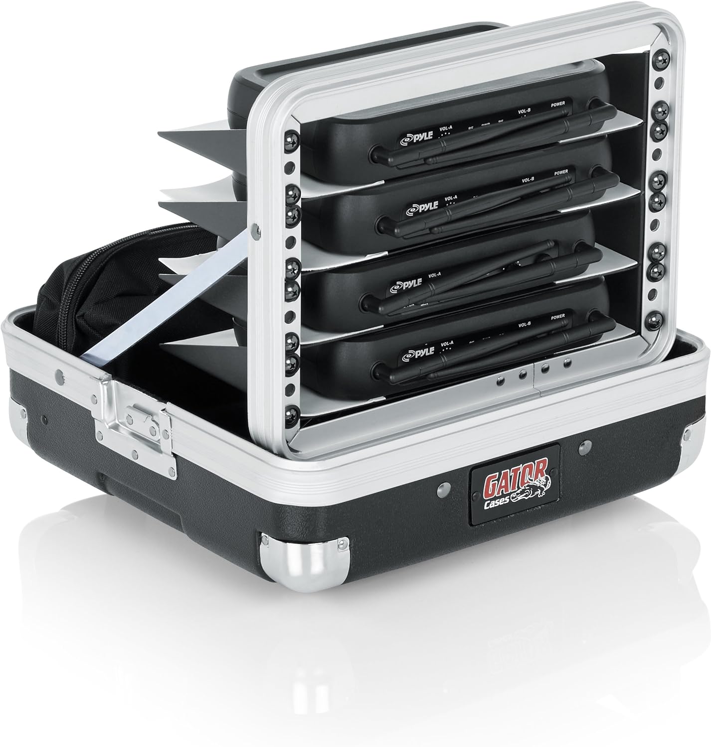 Gator GM-4WR Mini Rack 4 Wireless Systems Case
