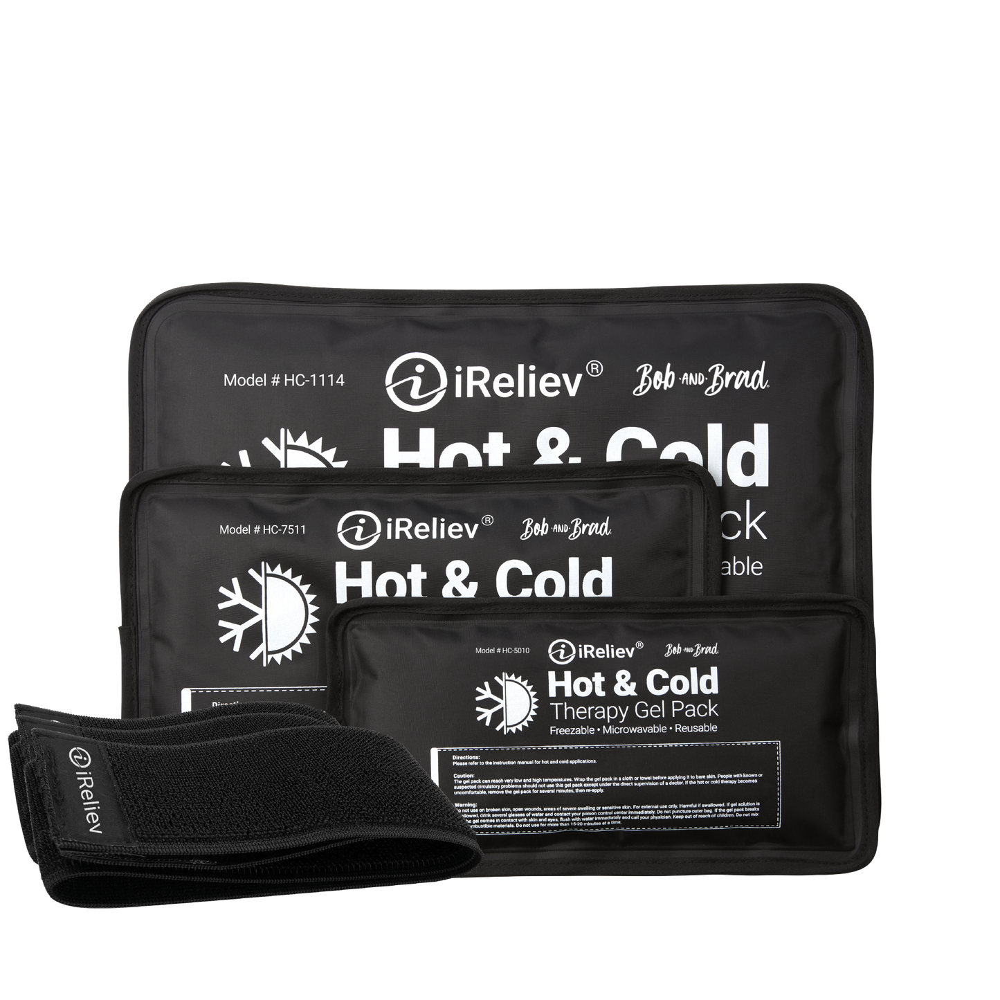 Reusable Hot and Cold Therapy Gel Pack with Securement Straps