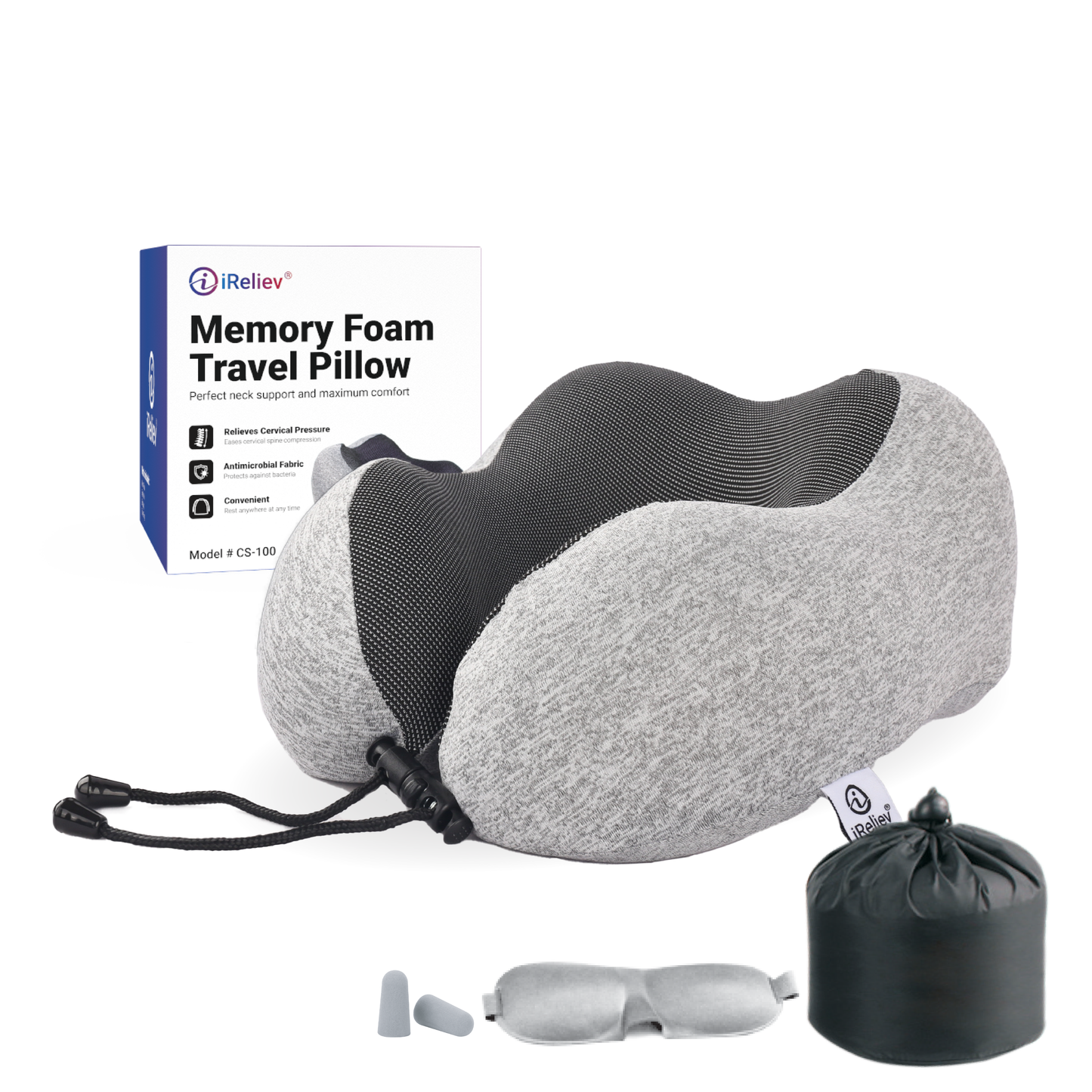 Memory Foam Neck Support Travel Pillow