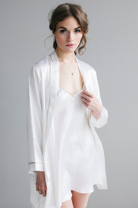 Silk Shiny Satin Robe Classic Silk Robe