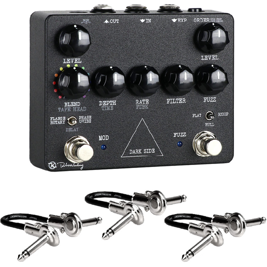 Dark Side Workstation Multi-effects Pedal with 3 Patch Cable Bundle Keeley