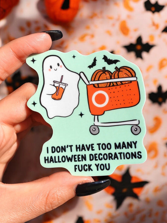 Halloween Sticker Glittery Waterproof 3x3 Inches UntamedEgo LLC