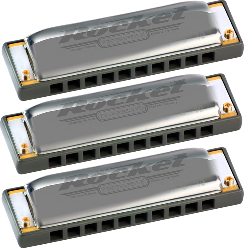 Hohner Rocket Pro Pack 3-piece Diatonic Harmonica Set Keys of C G A