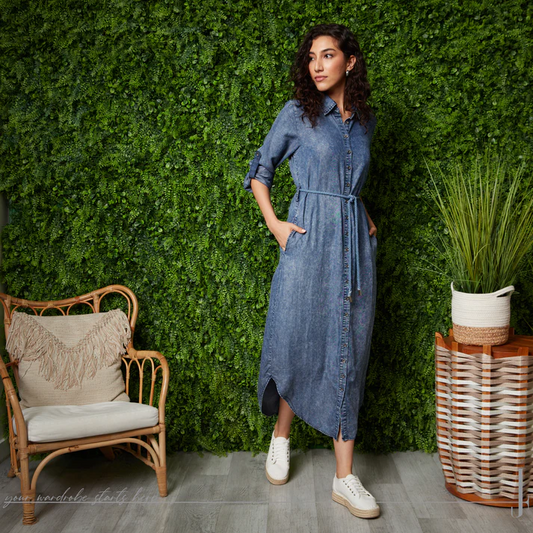 Ilanit Mineral Wash Denim Dress Japparel
