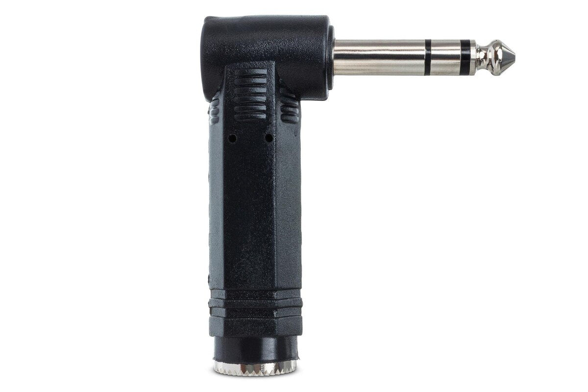 1/4 inch TRS Female to 1/4 inch TRS Male Right Angle Adapter Hosa