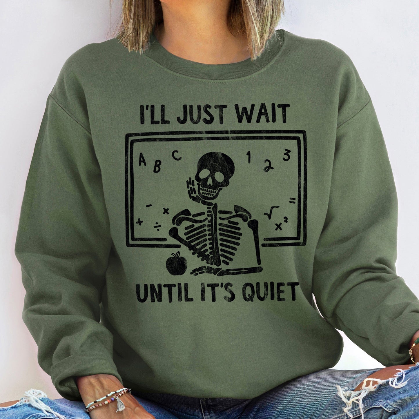 I'll Just Wait Halloween Sweatshirt Unisex Pullover