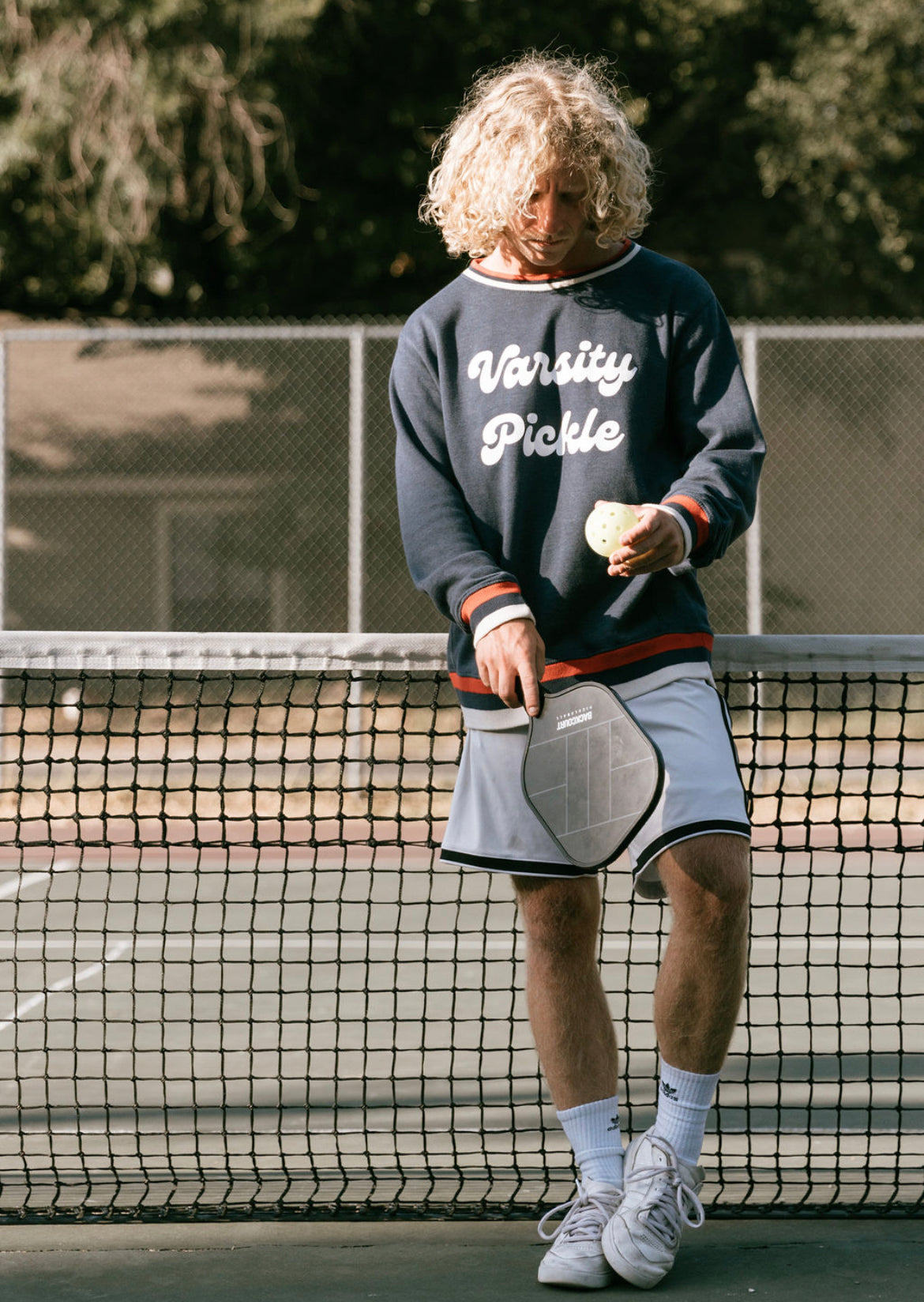 Oversized Vintage Varsity Pickleball Sweatshirt Unisex