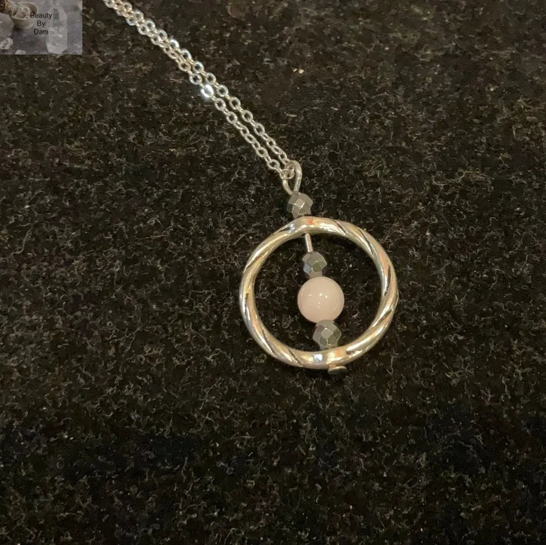 Rose Quartz Healing Pendant Necklace Jewelry by Beauty by Dani