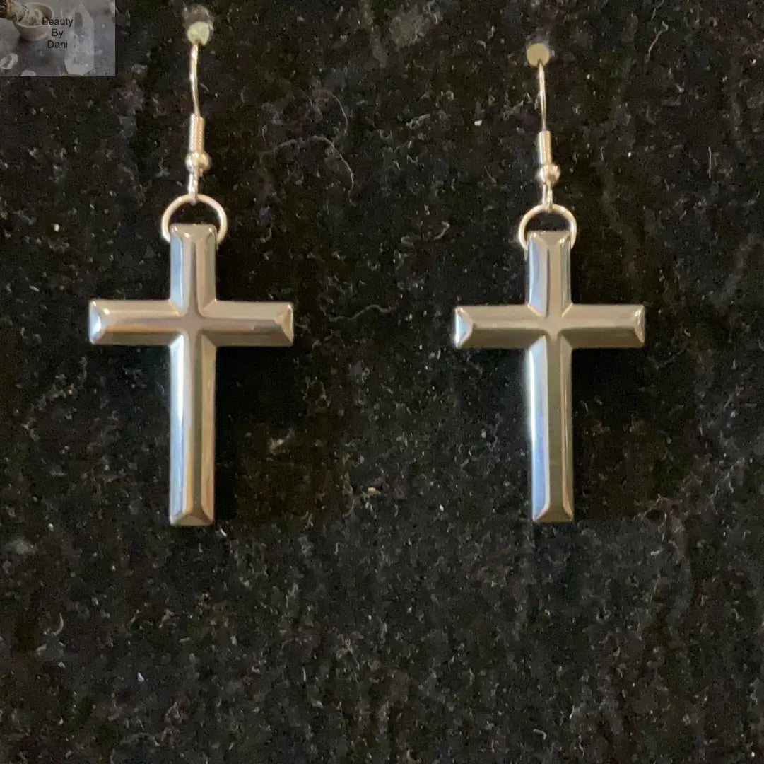 Hematite Confidence Earrings Hypoallergenic Posts Beauty by Dani