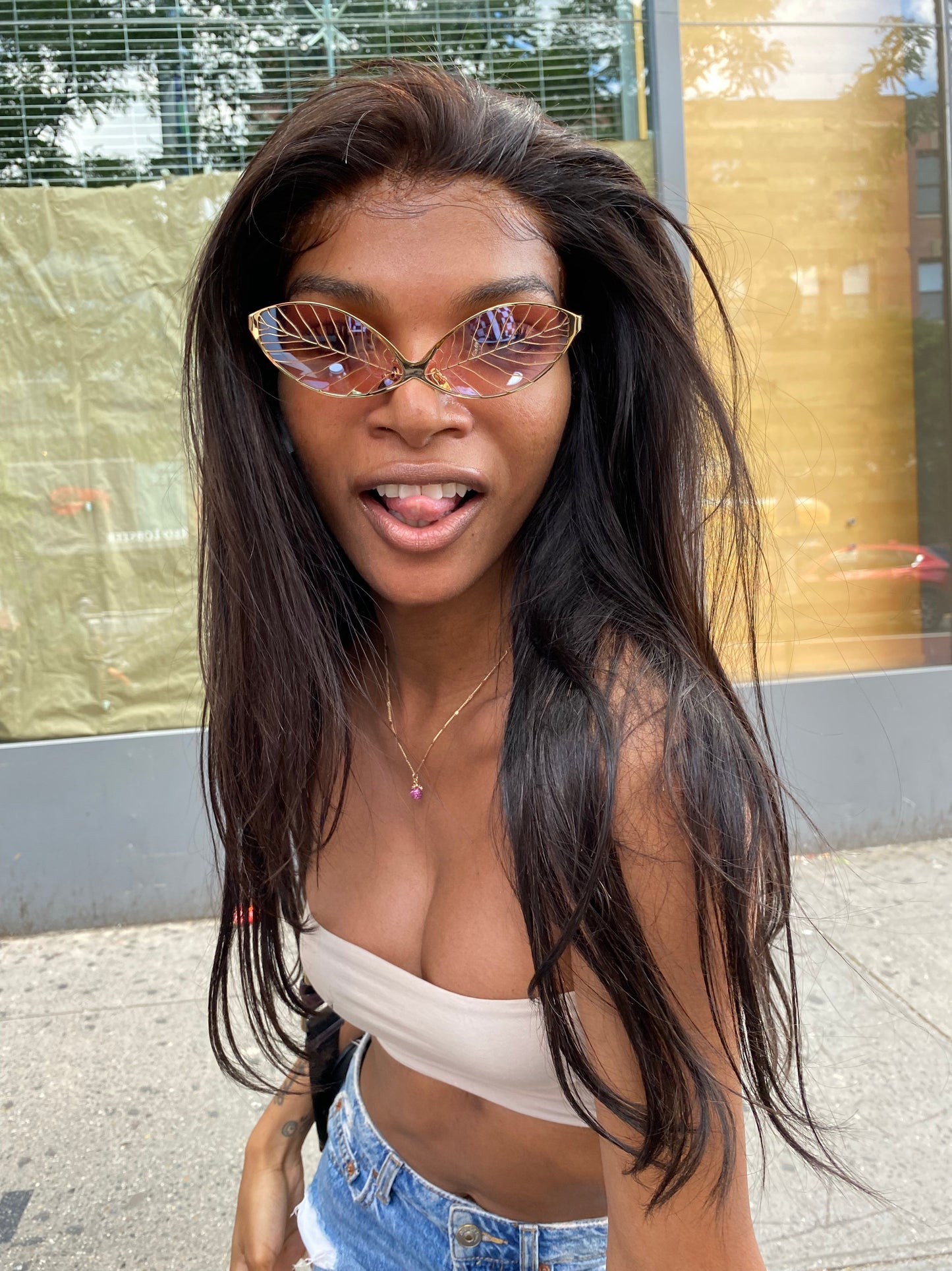 Gold Leaf Blue Light Protection Sunglasses EENY EYEWEAR