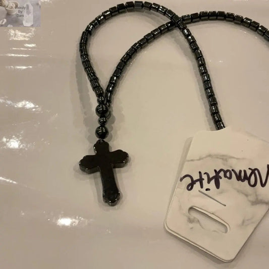 Hematite Cross Confidence Necklace Jewelry