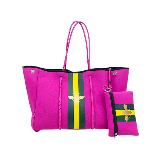 Neoprene Fuchsia Tote The Aniella Neoprene Tote Babs+Birdie