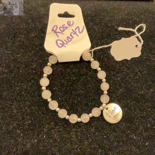 Rose Quartz Healing Adjustable Bracelet Beauty by Dani