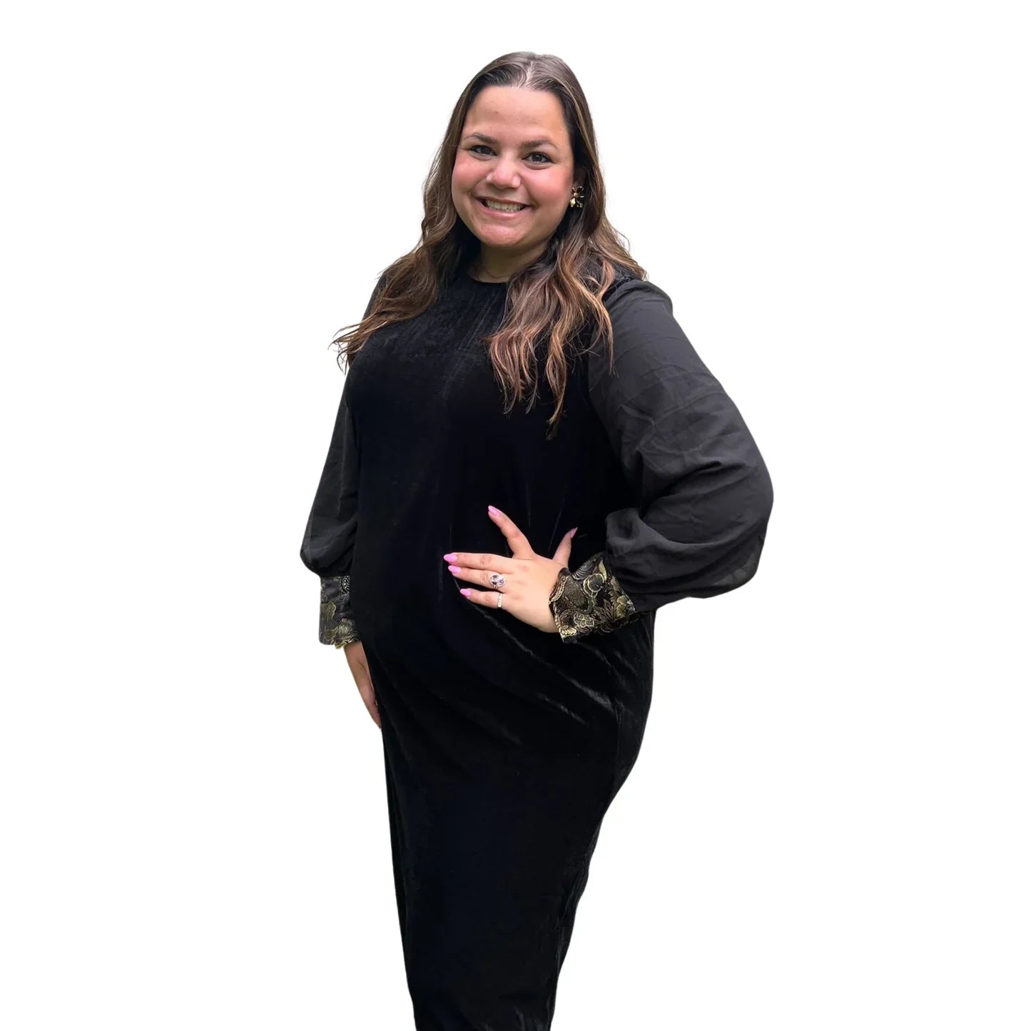 Black Velvet Plus Size Dress The Noble Dress Swuun