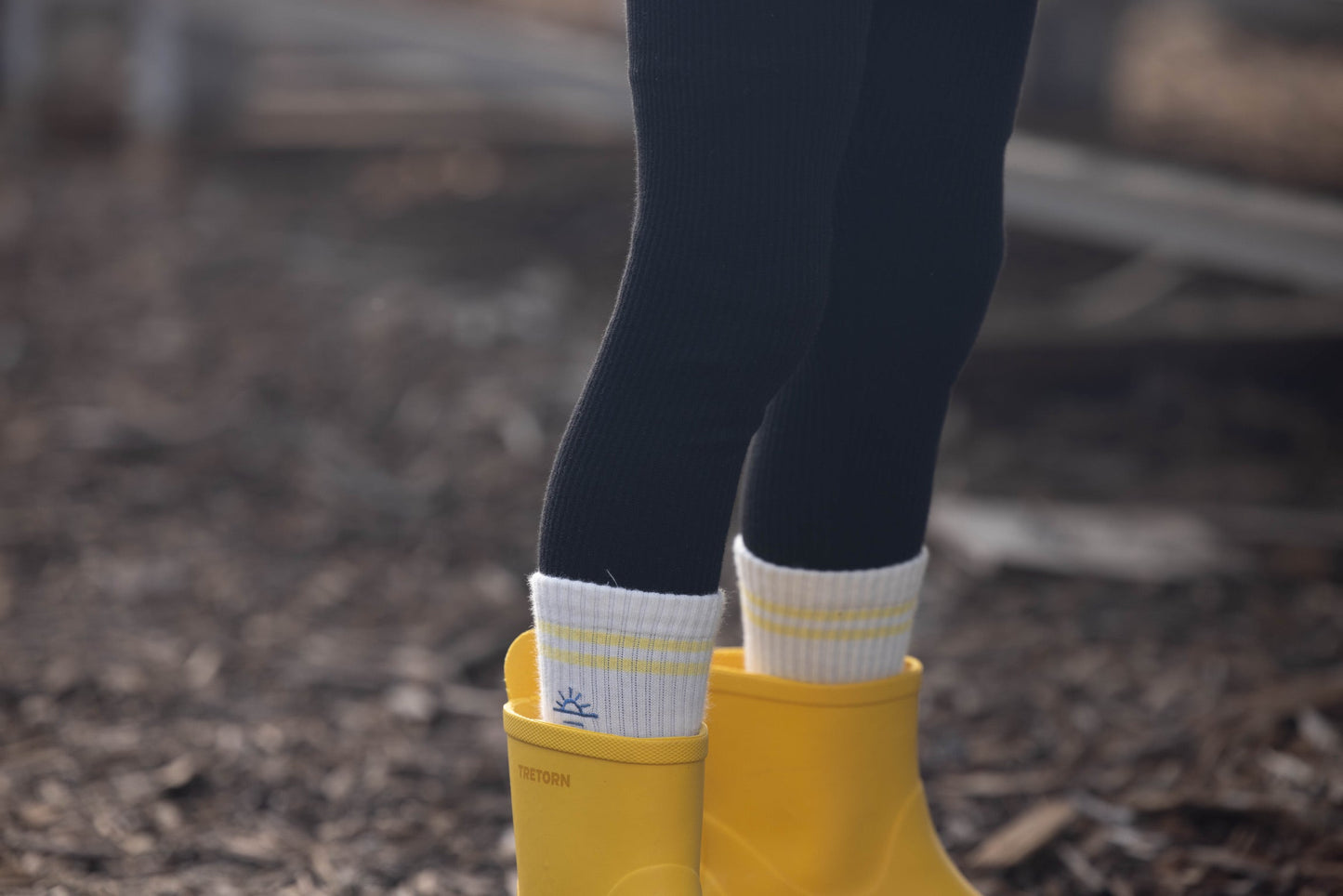 Neon Sun Retro Tube Socks