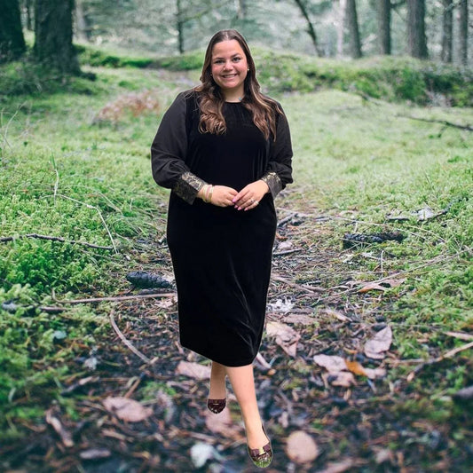 Black Velvet Plus Size Dress The Noble Dress Swuun