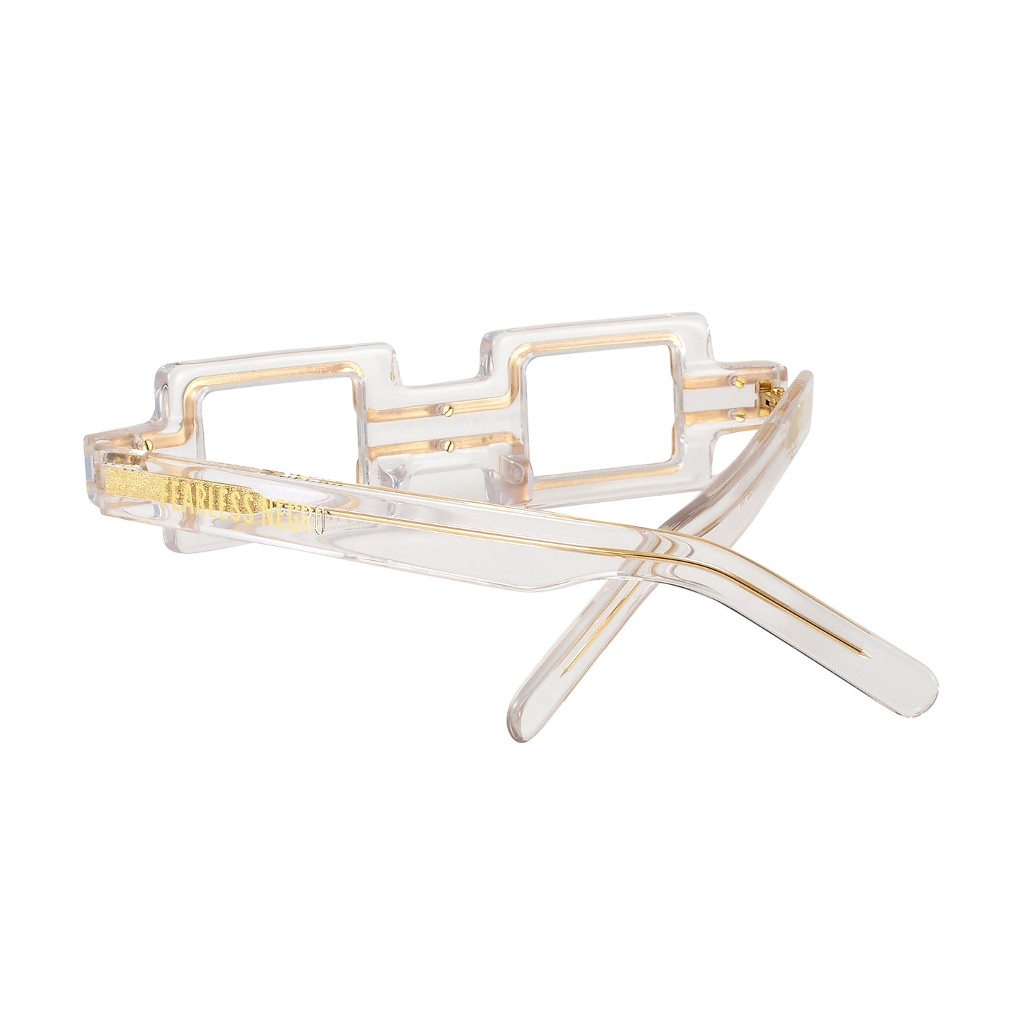 UV Protection Clear Lens Sunglasses Creator Limited Edition EENY EYEWEAR x FEARLESS NEGRO