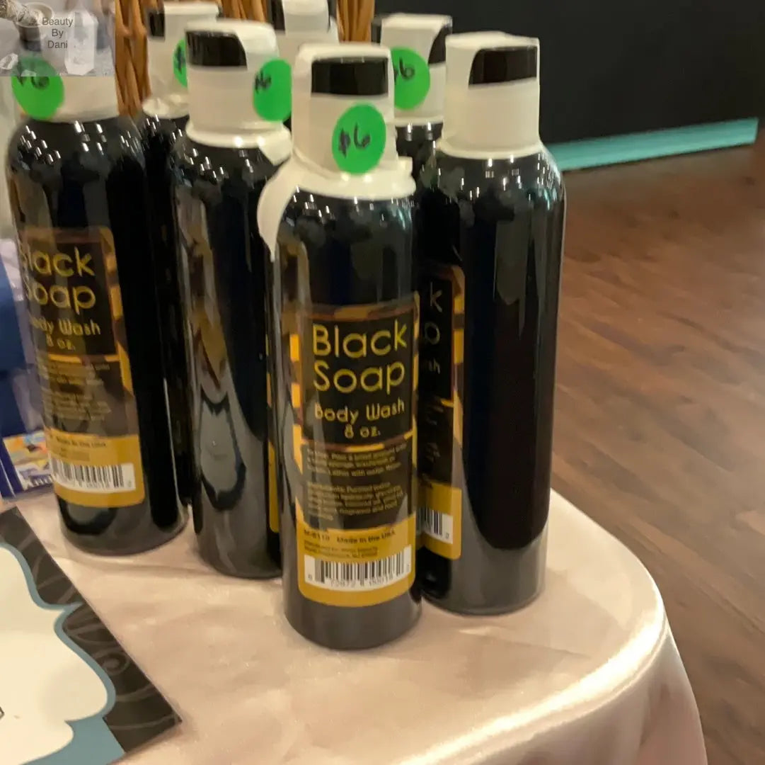 Liquid Black Soap Natural Cleansing Solution Beauty by Dani