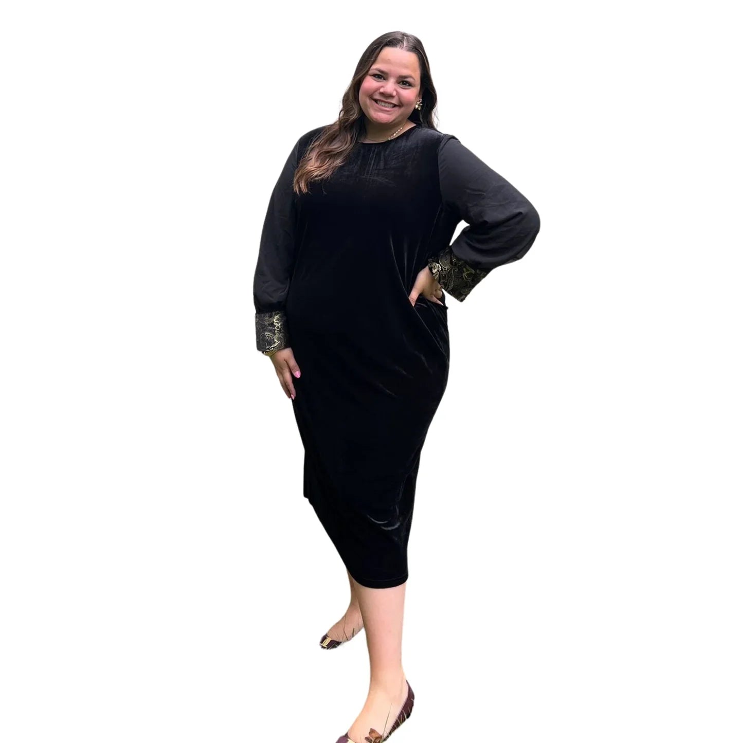 Black Velvet Plus Size Dress The Noble Dress Swuun