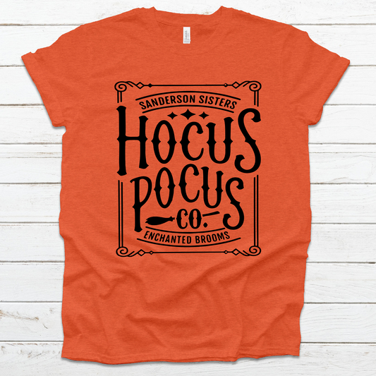 Hocus Pocus Enchanted Brooms Unisex Cut Top Graphic Tee