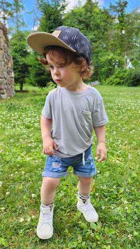 Black Forest Leather Patch Snapback Hat Kids