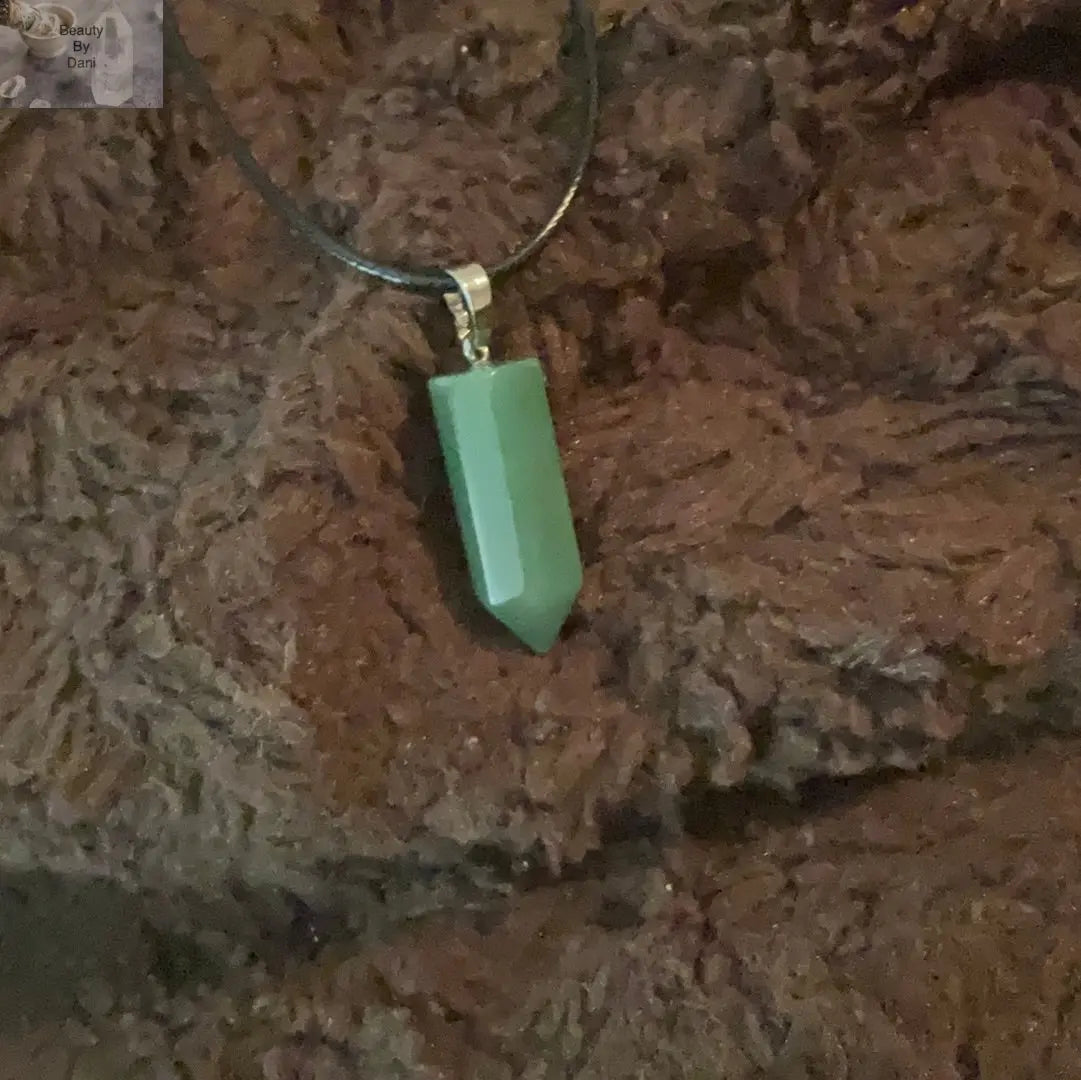 Aventurine Natural Point Necklace Healing Crystal