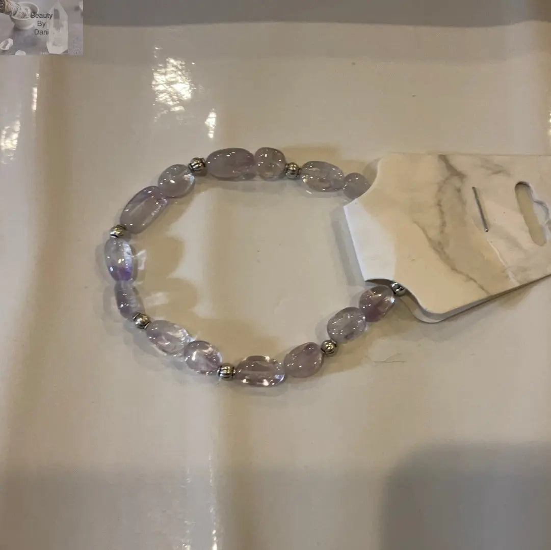 Natural Amethyst Pebble Bracelet Genuine Amethyst Stones Beauty by Dani
