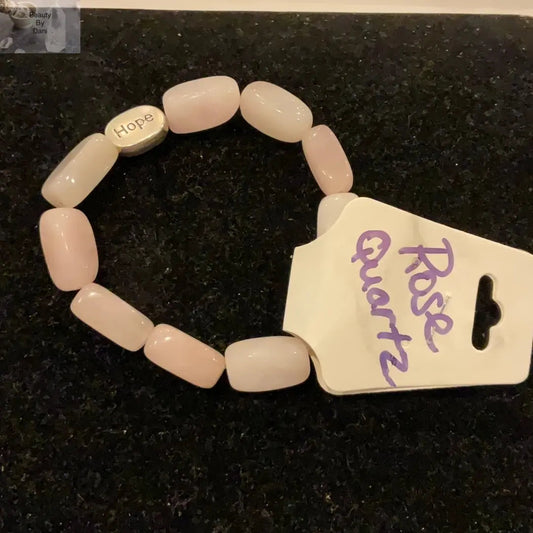 Rose Quartz Genuine Healing Bracelet by Beauty by Dani
