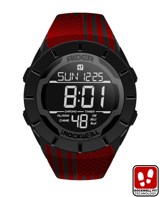 Coliseum Fit Assault Red Edition Phantom Black Watch Rockwell Time
