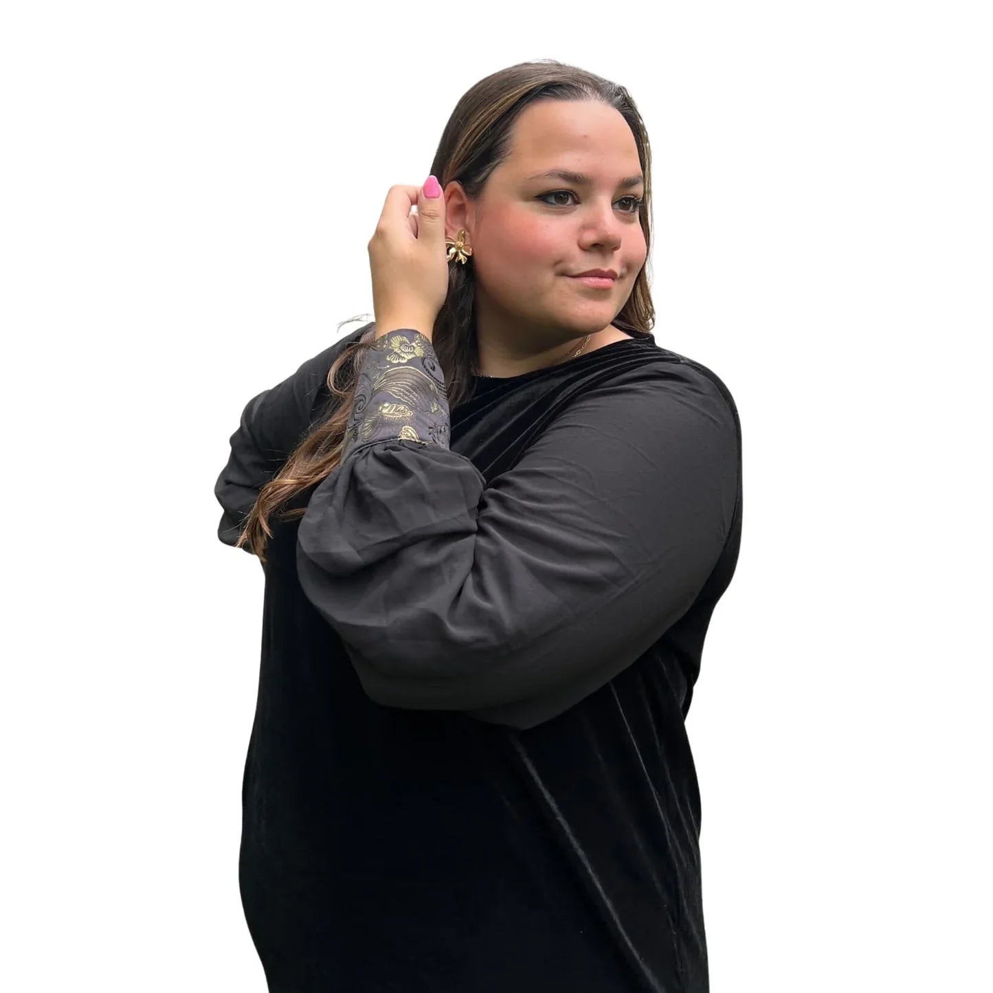Black Velvet Plus Size Dress The Noble Dress Swuun