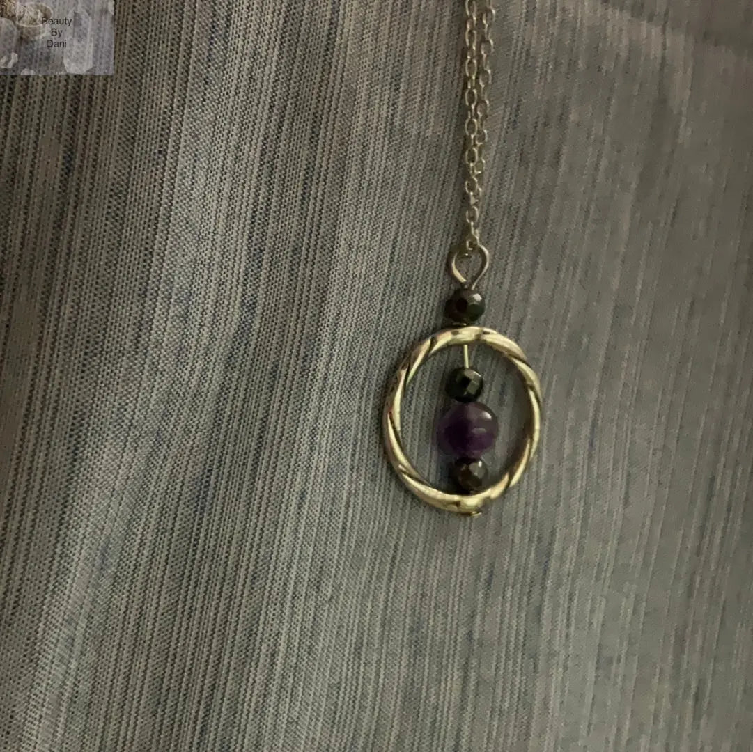Amethyst Healing Stainless Steel Pendant Necklace