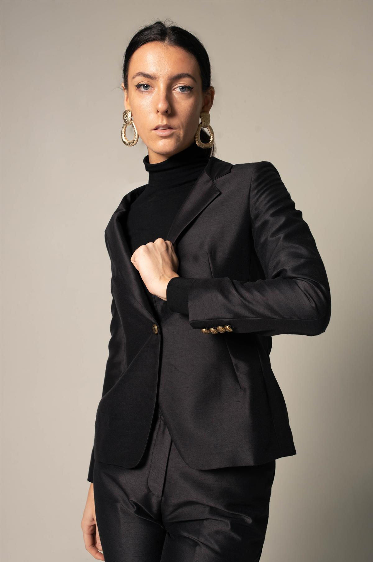 Black Tailored Womens Blazer Suit Le Réussi