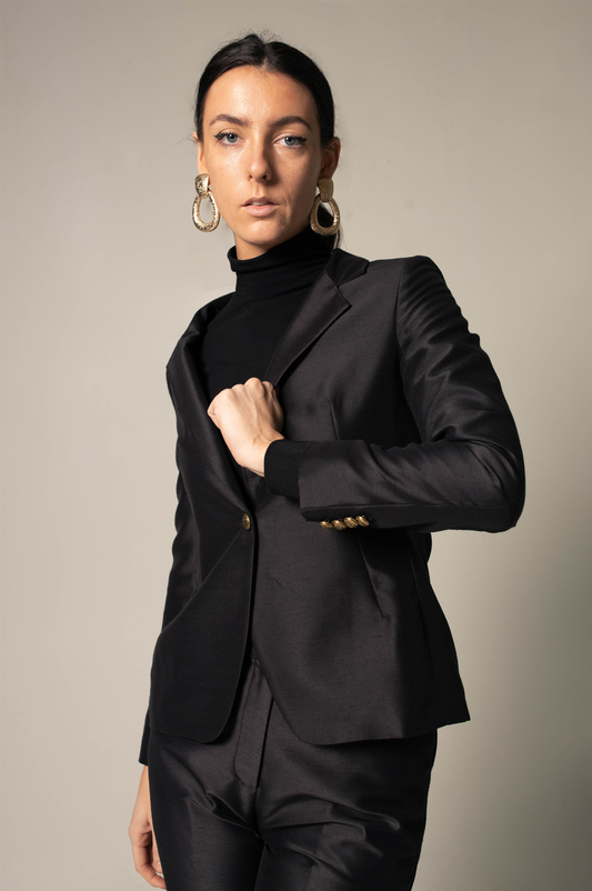 Black Tailored Womens Blazer Suit Le Réussi