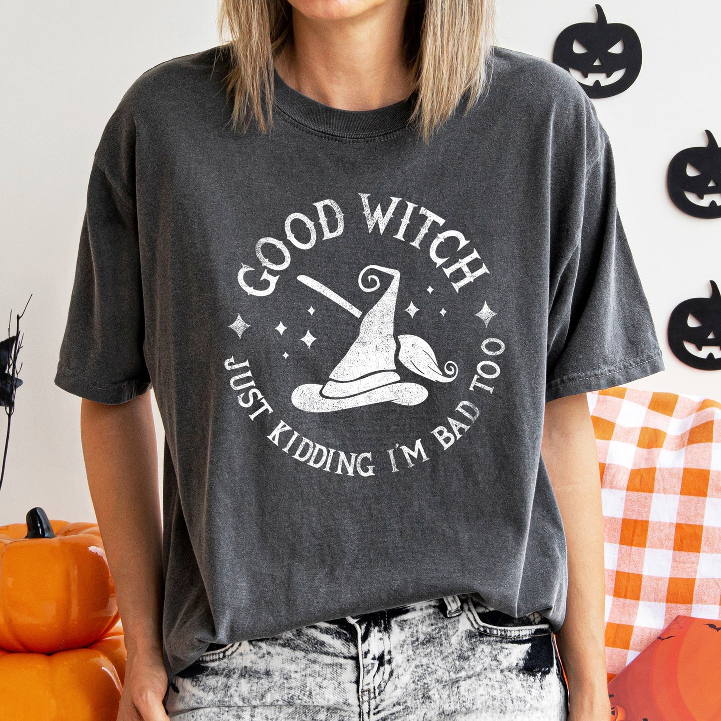 Good Witch Retro Halloween Comfort Colors Tshirt