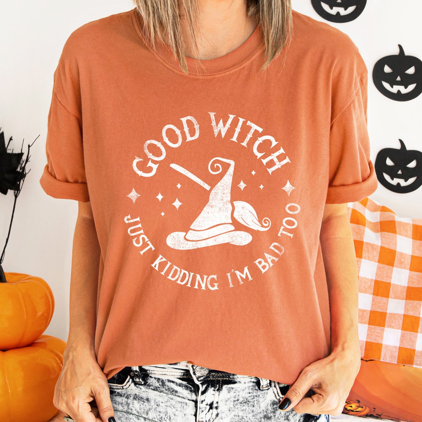 Good Witch Retro Halloween Comfort Colors Tshirt