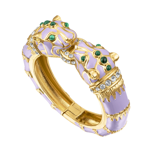 Lavender Double Panther Bracelet Vintage-Inspired Jewelry Laura Gray