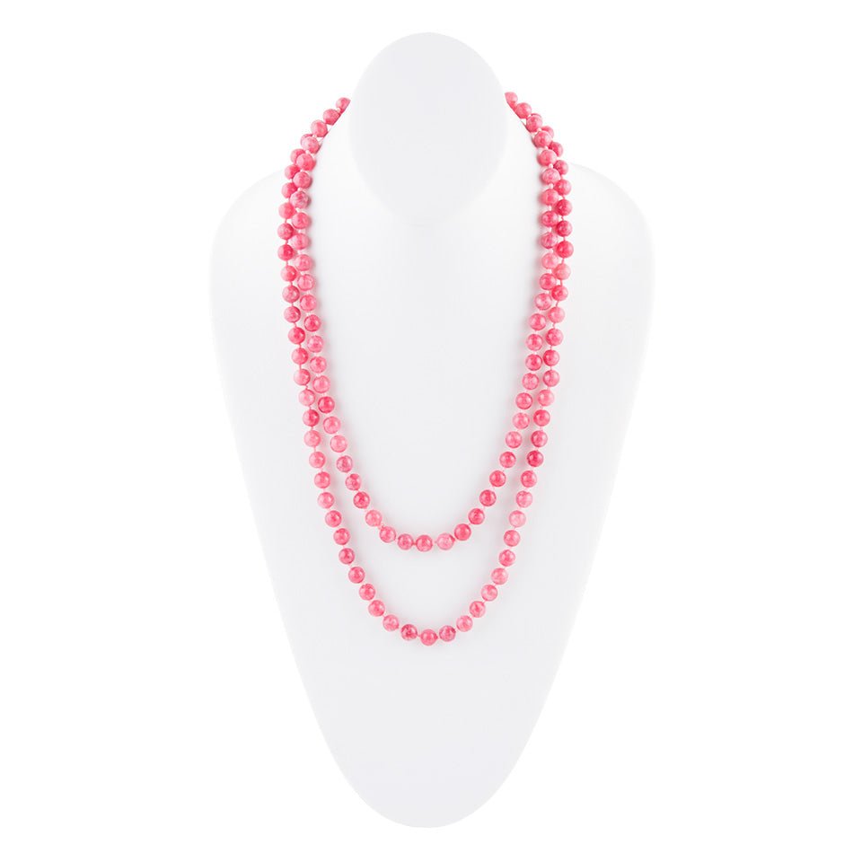 Immeasurable Pink Jade Wrap Necklace