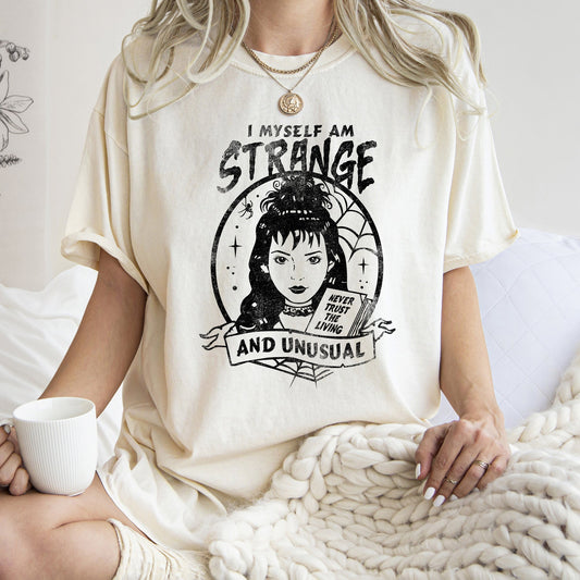 I Myself Am Strange And Unusual Retro Halloween Comfort Colors T-shirt