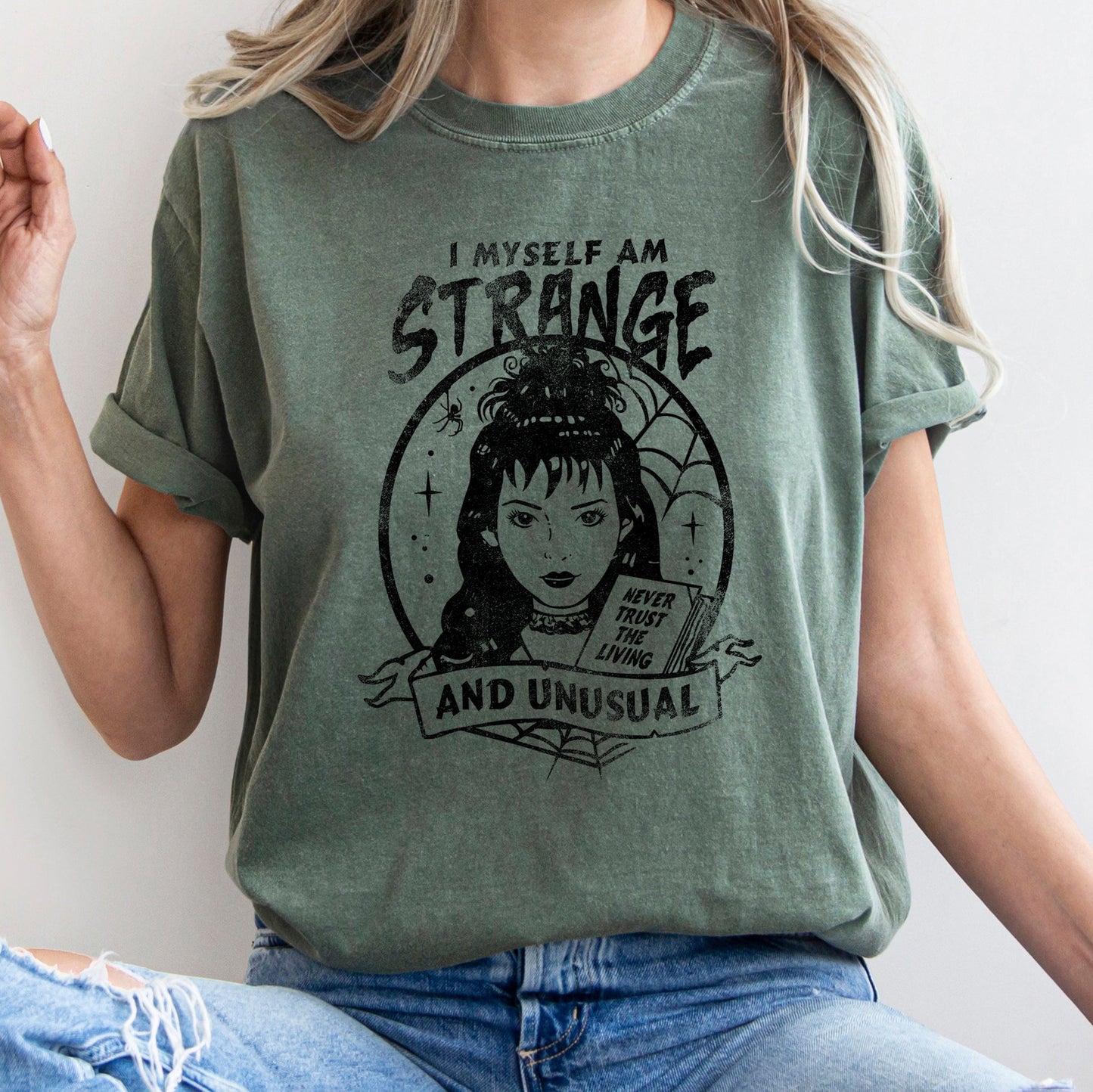 I Myself Am Strange And Unusual Retro Halloween Comfort Colors T-shirt