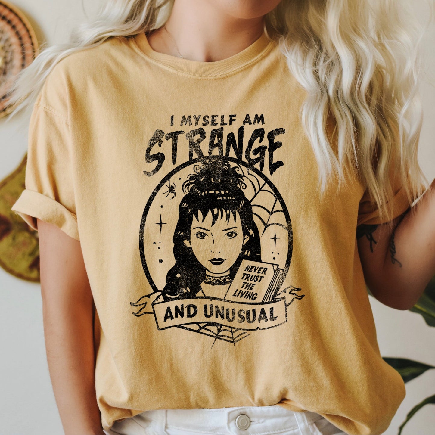 I Myself Am Strange And Unusual Retro Halloween Comfort Colors T-shirt