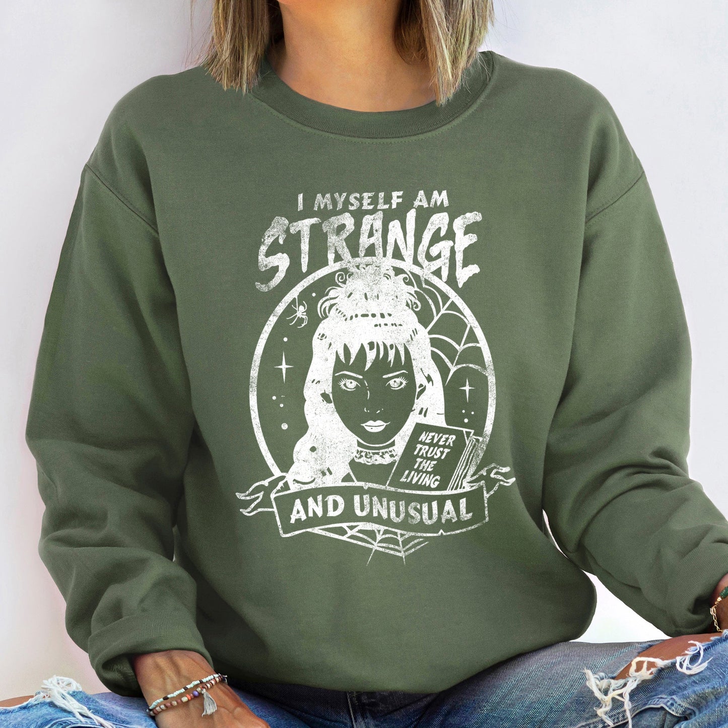 Strange And Unusual Vintage Halloween Sweatshirt