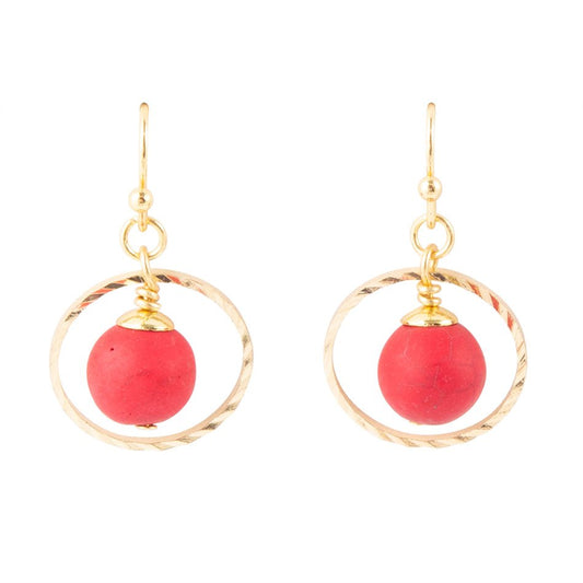Red Magnesite Earrings Handcrafted Jewelry In The Loop