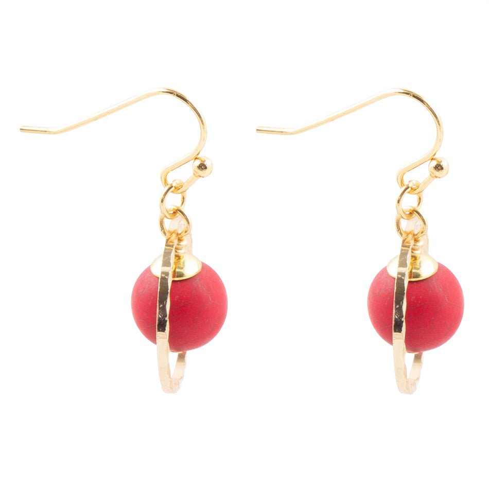Red Magnesite Earrings Handcrafted Jewelry In The Loop