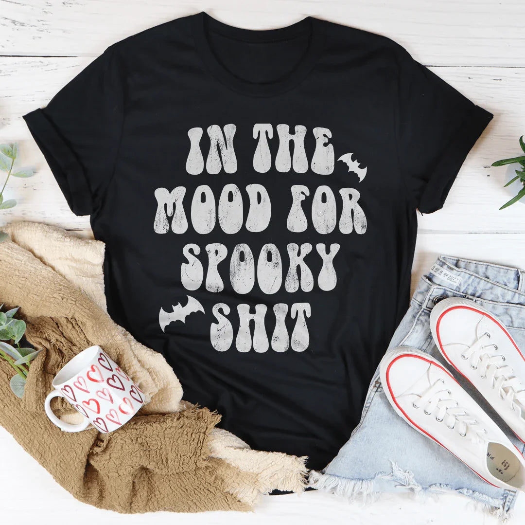 In The Mood Halloween Tee Soft Lightweight T-Shirt Peachy Sunday