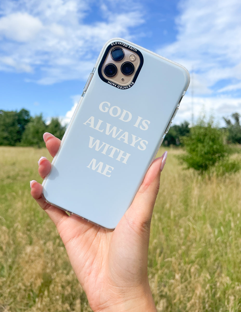 Blue God is Always With Me Durable Phone Case
