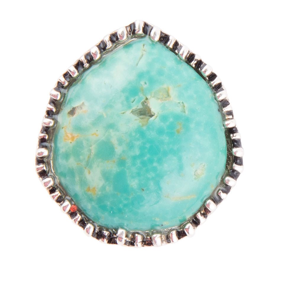 Green Turquoise Intricate Sterling Silver Ring