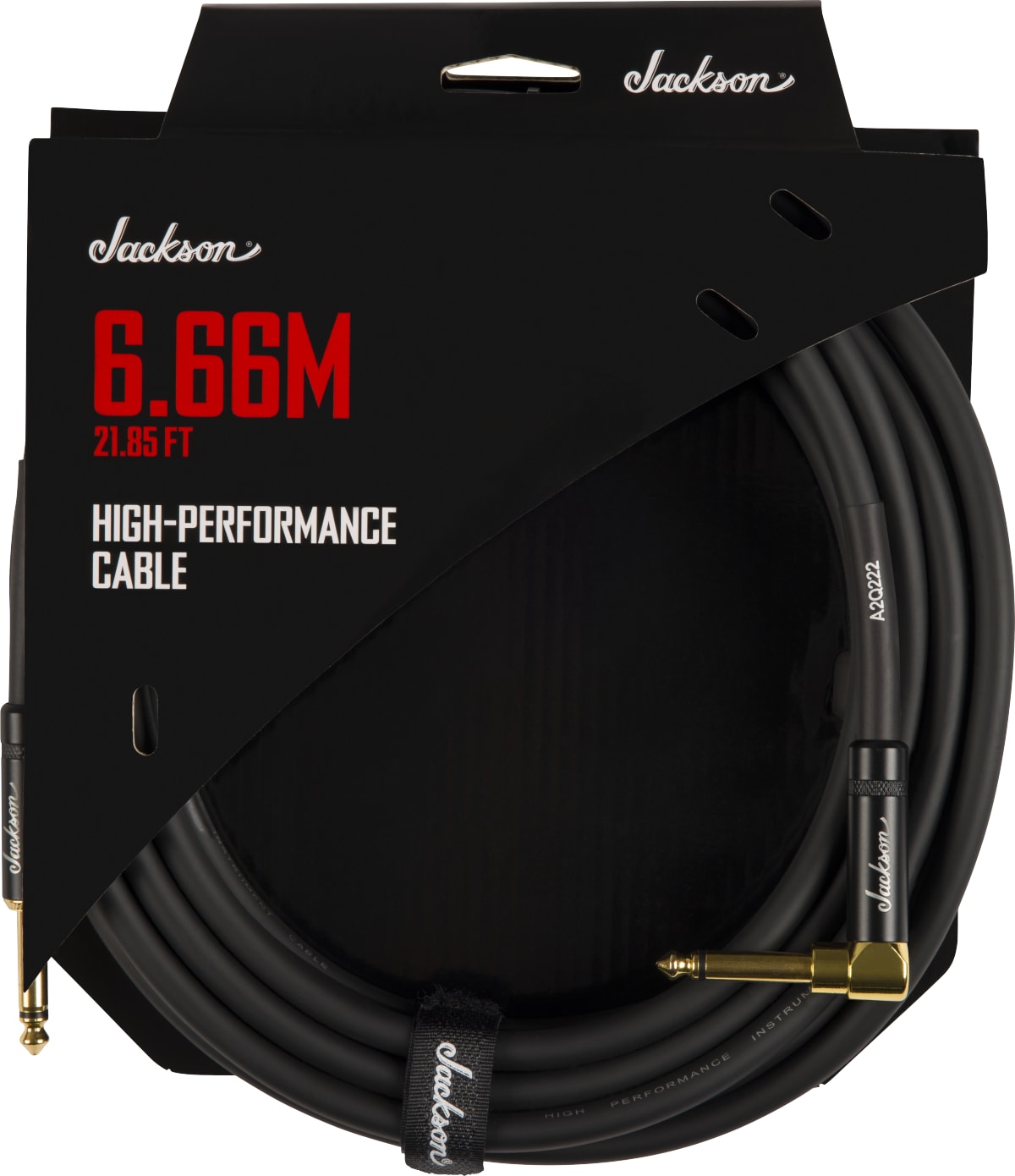 JACKSON® Guitars 21.85ft HIGH PERFORMANCE instrument CABLE, BLACK- NEW